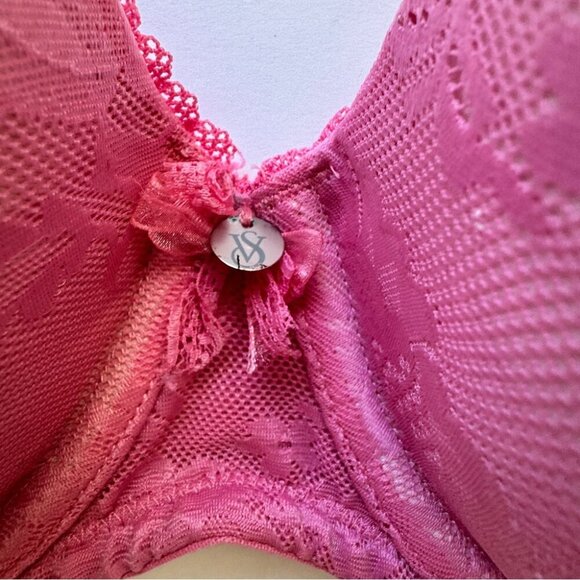 Victoria's Secret Bra Body by Victoria Lined DemiPink Lace Soft Comfy Sz 36C - Picture 11 of 12